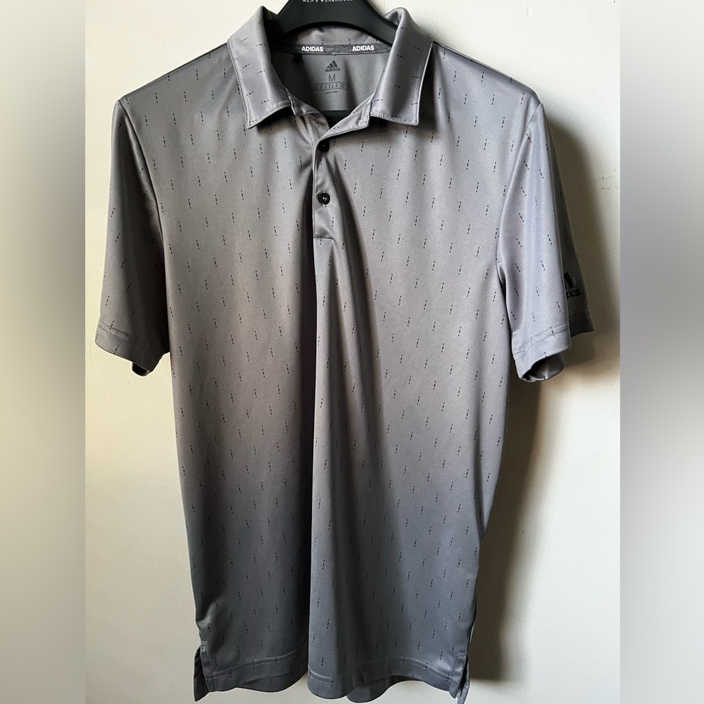 Adidas Men’s Silver Gray Polo Golf Shirt